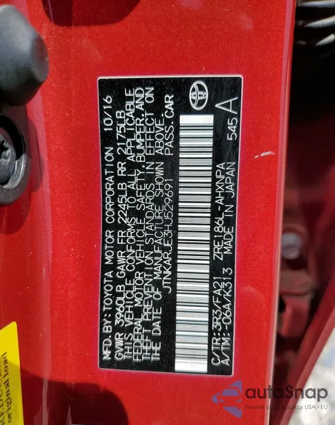 2017 Toyota Corolla Im from USA, damaged, VIN JTNKARJE3HJ529691